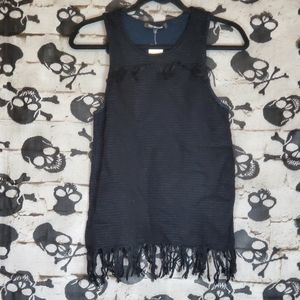 TESS GIBERSON FRINGE BOTTOM TANK BLOUSE